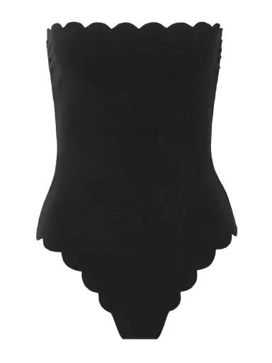 Marysia Chesapeake Reversible Strapless Scalloped Stretch-crepe Swimsuit | Thumbnail 1