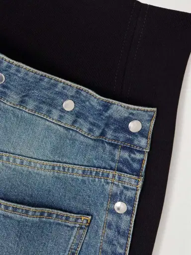 Alaïa Studded Jersey-trimmed High-rise Wide-leg Jeans | Thumbnail 6 Alaïa Studded Jersey-trimmed High-rise Wide-leg Jeans | Thumbnail 6