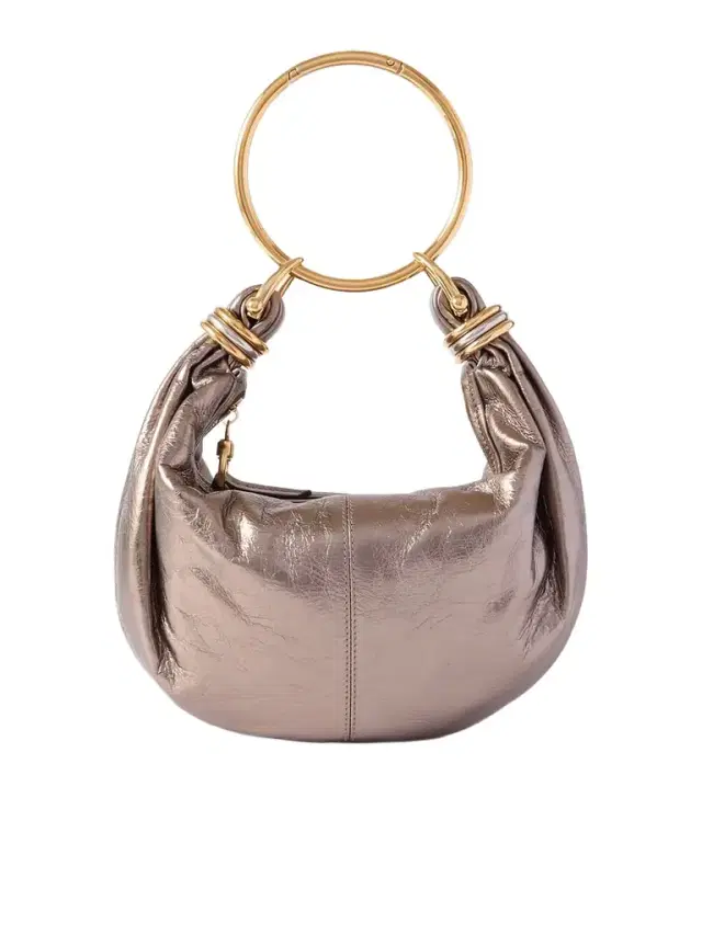 Bracelet Embellished Metallic Leather Shoulder Bag