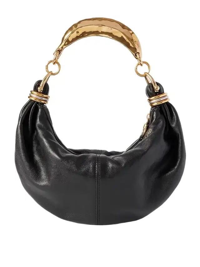 Bracelet Embellished Textured-leather Shoulder Bag