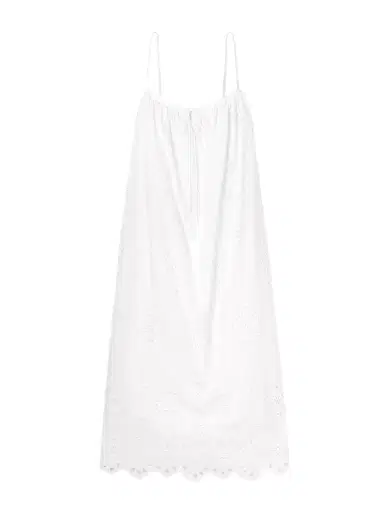 Matteau Tie-detailed Scalloped Broderie Anglaise Cotton Midi Dress | Thumbnail 1
