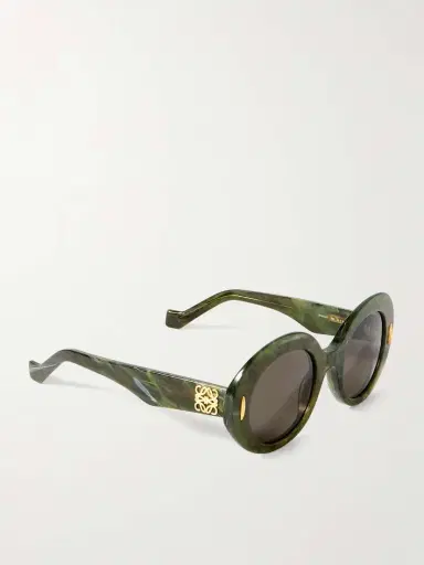 Loewe Round-frame Marbled Acetate Sunglasses | Thumbnail 3 Loewe Round-frame Marbled Acetate Sunglasses | Thumbnail 3