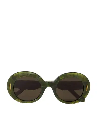 Loewe Round-frame Marbled Acetate Sunglasses | Thumbnail 1 Loewe Round-frame Marbled Acetate Sunglasses | Thumbnail 1