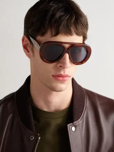 Loewe Aviator-style Tortoiseshell Acetate Sunglasses | Thumbnail 2