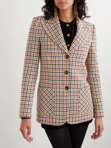 Chloé Checked Wool-blend Blazer | Thumbnail 3