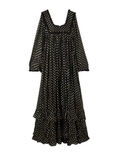 Chloé Lace-trimmed Fil Coupé Silk-blend Chiffon Gown | Thumbnail 1