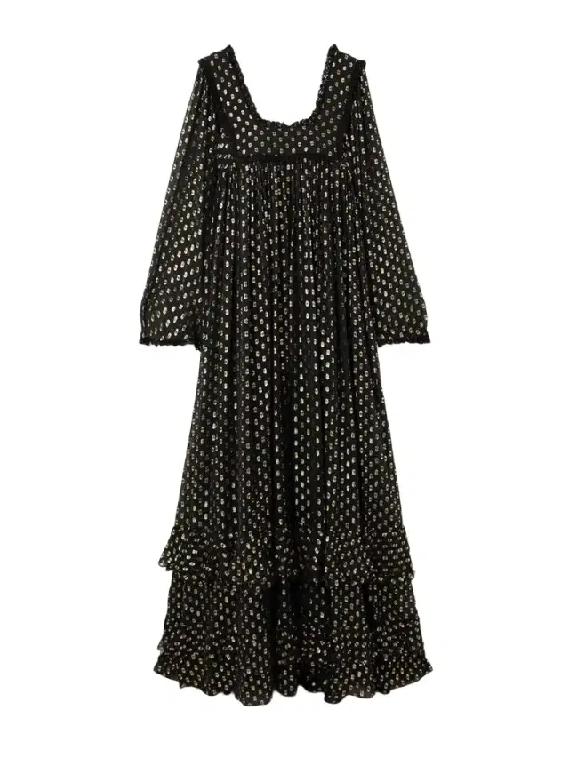 Lace-trimmed Fil Coupé Silk-blend Chiffon Gown