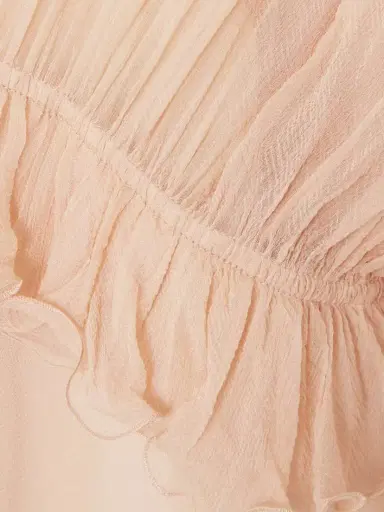 Chloé Ruffled Silk-crepon And Crepe Maxi Dress | Thumbnail 4 Chloé Ruffled Silk-crepon And Crepe Maxi Dress | Thumbnail 4