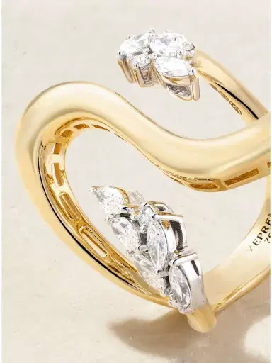 YEPREM 18-karat White And Yellow Gold Diamond Ring | Thumbnail 4 YEPREM 18-karat White And Yellow Gold Diamond Ring | Thumbnail 4