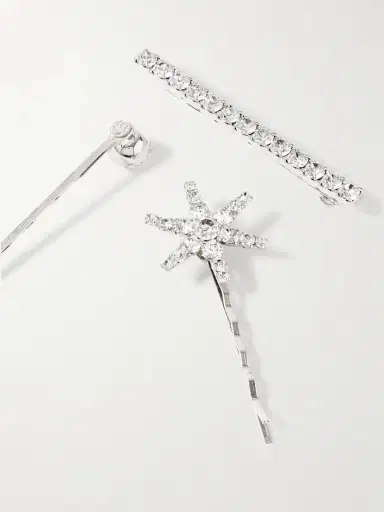 Jennifer Behr Luzia Set Of Seven Silver-tone Swarovski Crystal Hair Slides | Thumbnail 3 Jennifer Behr Luzia Set Of Seven Silver-tone Swarovski Crystal Hair Slides | Thumbnail 3