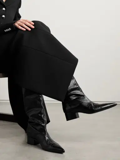 Khaite Andee Crinkled-leather Knee Boots | Thumbnail 2 Khaite Andee Crinkled-leather Knee Boots | Thumbnail 2