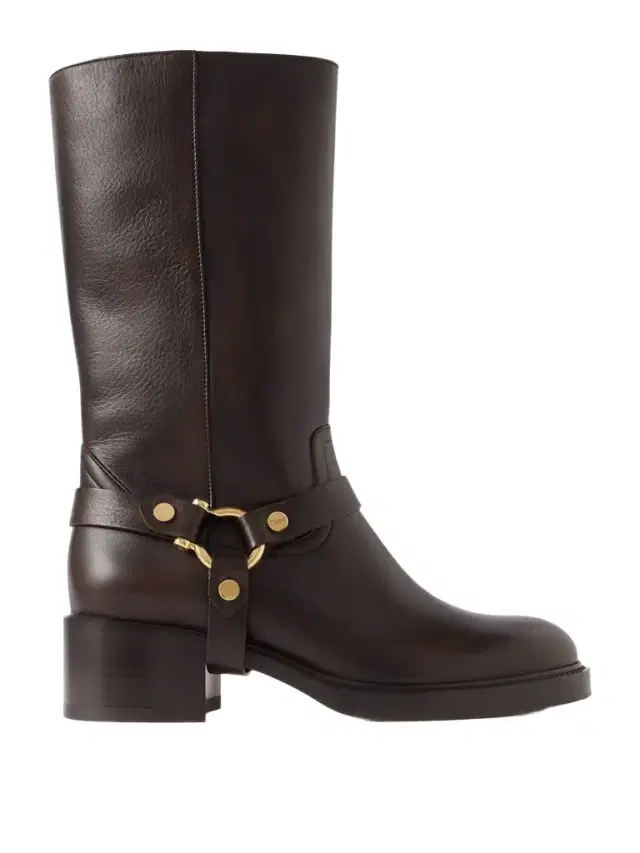 Dakota Buckled Leather Ankle Boots