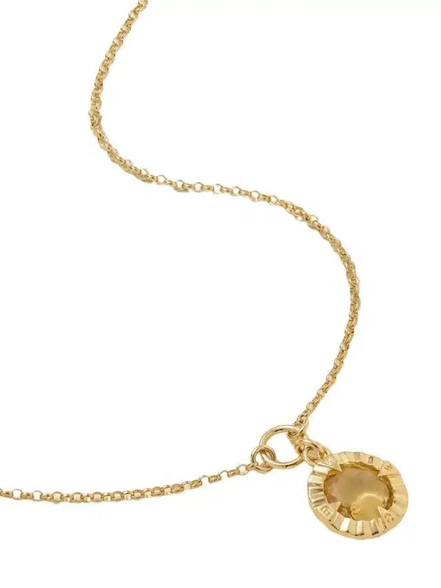 Internal Compass 18-karat Gold Citrine Necklace