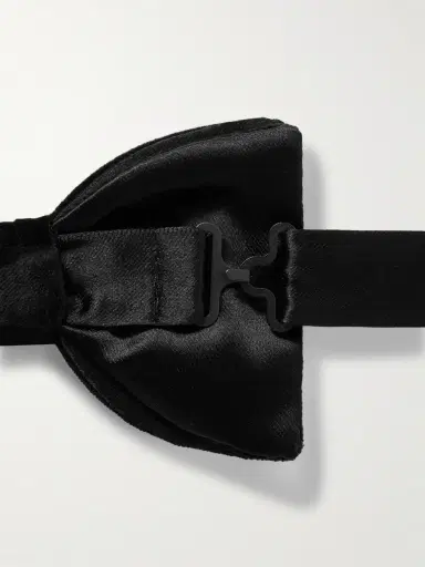 MR P. Pre-Tied Cotton-Velvet Bow Tie - Men | Thumbnail 3