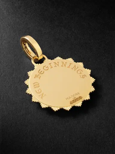 Foundrae New Beginnings Internal Compass 18-Karat Gold Diamond Pendant - Men | Thumbnail 3
