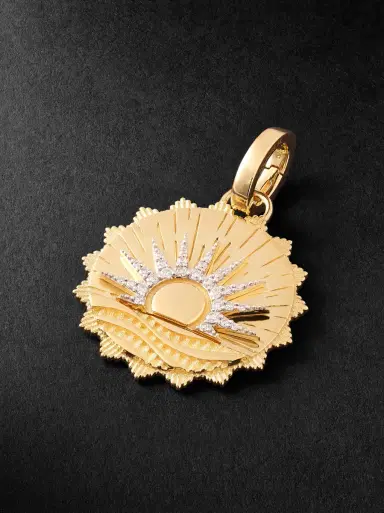 Foundrae New Beginnings Internal Compass 18-Karat Gold Diamond Pendant - Men | Thumbnail 1