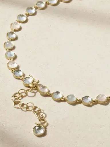 Irene Neuwirth Classic 18-karat Gold, Moonstone And Aquamarine Necklace | Thumbnail 3 Irene Neuwirth Classic 18-karat Gold, Moonstone And Aquamarine Necklace | Thumbnail 3