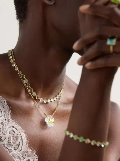 Irene Neuwirth Classic 18-karat Gold, Moonstone And Aquamarine Necklace | Thumbnail 5 Irene Neuwirth Classic 18-karat Gold, Moonstone And Aquamarine Necklace | Thumbnail 5