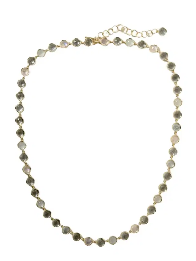 Irene Neuwirth Classic 18-karat Gold, Moonstone And Aquamarine Necklace