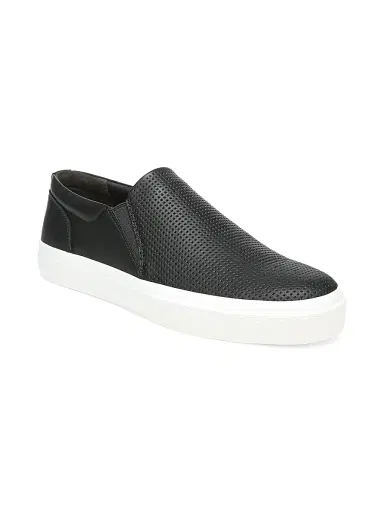 Vince Men's Fletcher Leather Slip-On Sneakers - Black | Thumbnail 2 Vince Men's Fletcher Leather Slip-On Sneakers - Black | Thumbnail 2