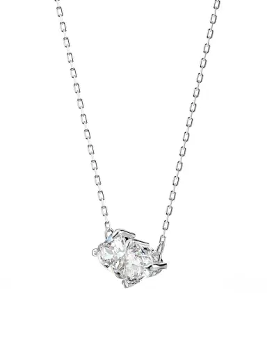 Swarovski Women's Mesmera Rhodium-Plated Crystal Heart Soul Necklace | Thumbnail 1 Swarovski Women's Mesmera Rhodium-Plated Crystal Heart Soul Necklace | Thumbnail 1