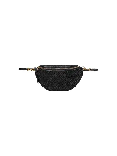 Tory Burch Women's T Monogram Cotton-Blend Belt Bag - Black | Thumbnail 1 Tory Burch Women's T Monogram Cotton-Blend Belt Bag - Black | Thumbnail 1