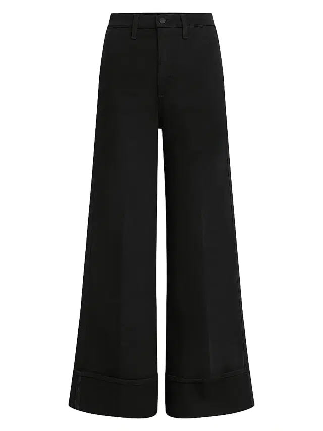 Women's The Trixie Wide-Leg Cuff Trousers - Black