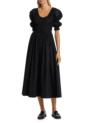 DÔEN Women's Ischia Puff-Sleeve Dress - Black - Size XS | Thumbnail 3 DÔEN Women's Ischia Puff-Sleeve Dress - Black - Size XS | Thumbnail 3