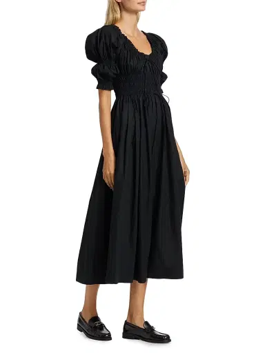 DÔEN Women's Ischia Puff-Sleeve Dress - Black - Size XS | Thumbnail 4 DÔEN Women's Ischia Puff-Sleeve Dress - Black - Size XS | Thumbnail 4