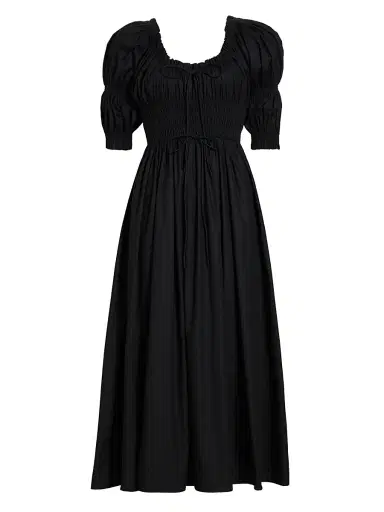 DÔEN Women's Ischia Puff-Sleeve Dress - Black - Size XS | Thumbnail 1 DÔEN Women's Ischia Puff-Sleeve Dress - Black - Size XS | Thumbnail 1