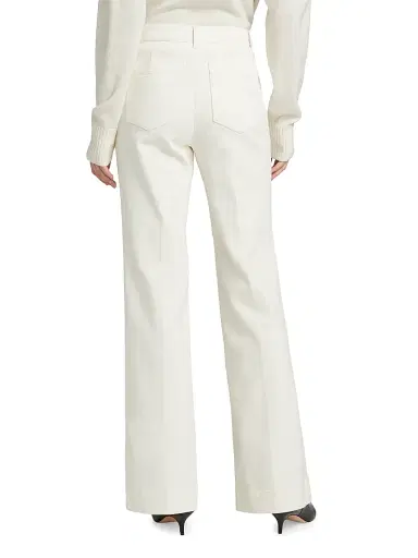 TANYA TAYLOR Women's Nicole Stretch-Twill Flare Pants - Chalk - Size 12 | Thumbnail 5 TANYA TAYLOR Women's Nicole Stretch-Twill Flare Pants - Chalk - Size 12 | Thumbnail 5