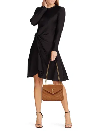 Saint Laurent Women's Loulou Shoulder Bag in Quilted Suede - Cinnamon | Thumbnail 2 Saint Laurent Women's Loulou Shoulder Bag in Quilted Suede - Cinnamon | Thumbnail 2