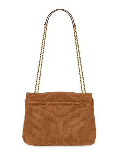 Saint Laurent Women's Loulou Shoulder Bag in Quilted Suede - Cinnamon | Thumbnail 5 Saint Laurent Women's Loulou Shoulder Bag in Quilted Suede - Cinnamon | Thumbnail 5
