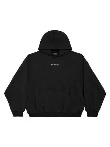 Balenciaga Men's Back Medium Fit Hoodie - Black - Size Large | Thumbnail 1 Balenciaga Men's Back Medium Fit Hoodie - Black - Size Large | Thumbnail 1