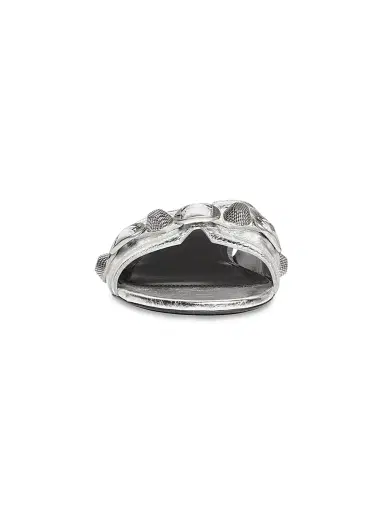 Balenciaga Women's Cagole Sandal Metallized - Silver | Thumbnail 2