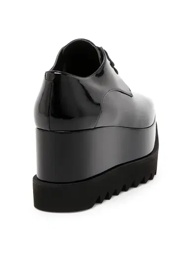 Stella McCartney Women's Elyse Shiny Patent 75MM Platform Lace-Up Shoes - Black - Size 11 | Thumbnail 3