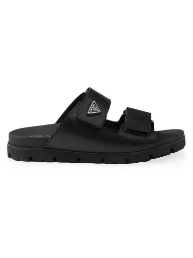 Prada Men's Leather Strap Sandals | Thumbnail 1