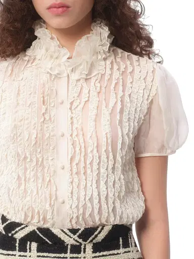 Valentino Women's Chiffon Blouse | Thumbnail 6