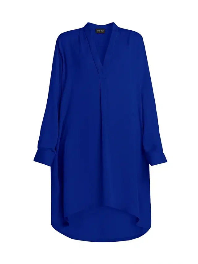Women's Silk Georgette Tunic Blouse - Surf The Web