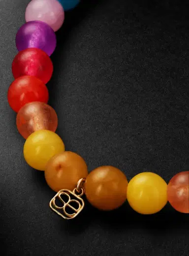 Sydney Evan 14-Karat Gold, Rainbow Jade and Diamond Beaded Bracelet - Men | Thumbnail 3