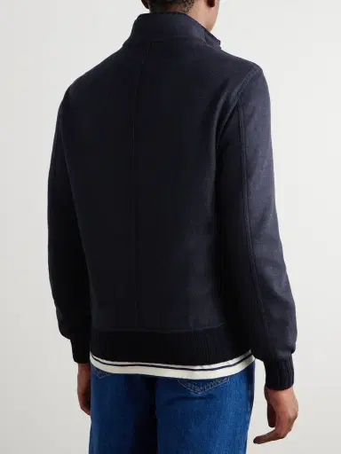 Thom Sweeney Cashmere-Blend Felt Bomber Jacket - Men | Thumbnail 3 Thom Sweeney Cashmere-Blend Felt Bomber Jacket - Men | Thumbnail 3