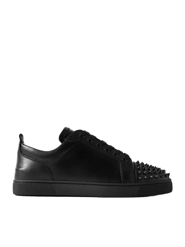 Christian Louboutin Louis Junior Spikes Cap-Toe Leather Sneakers - Men
