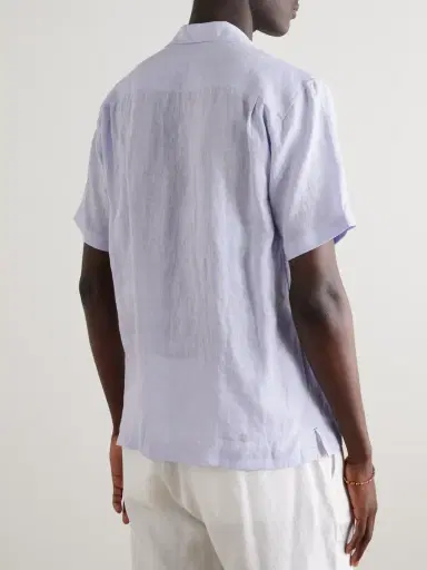 Orlebar Brown Maitan II Camp-Collar Linen Shirt - Men | Thumbnail 3