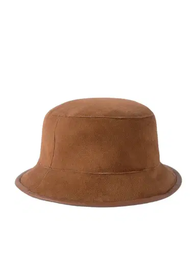 Loro Piana Lys Reversible Leather-Trimmed Shearling Bucket Hat - Men | Thumbnail 1 Loro Piana Lys Reversible Leather-Trimmed Shearling Bucket Hat - Men | Thumbnail 1
