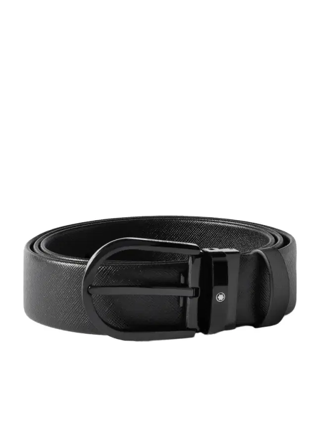 Montblanc 3.5cm Cross-Grain Leather Belt - Men
