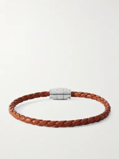 Montblanc Meisterstück 3-Ring Stainless Steel and Woven Leather Bracelet - Men | Thumbnail 3 Montblanc Meisterstück 3-Ring Stainless Steel and Woven Leather Bracelet - Men | Thumbnail 3