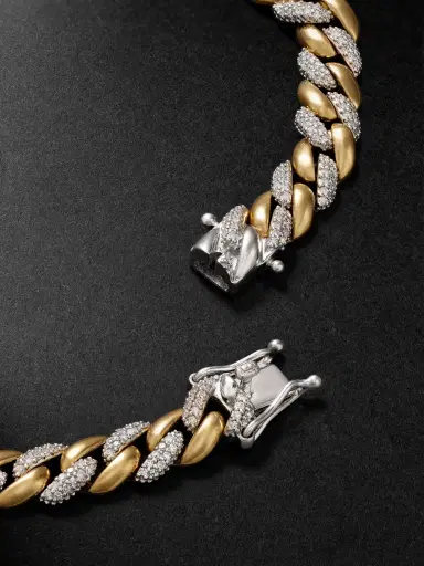 Greg Yuna 18-Karat Yellow and White Gold Diamond Chain Bracelet - Men | Thumbnail 3 Greg Yuna 18-Karat Yellow and White Gold Diamond Chain Bracelet - Men | Thumbnail 3
