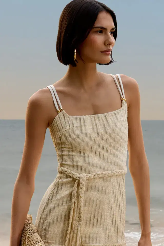 METALLIC KNIT MINI DRESS METALLIC KNIT MINI DRESS