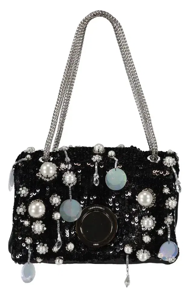 Giambattista Valli Mini Airbag Bag - Black Embroidered