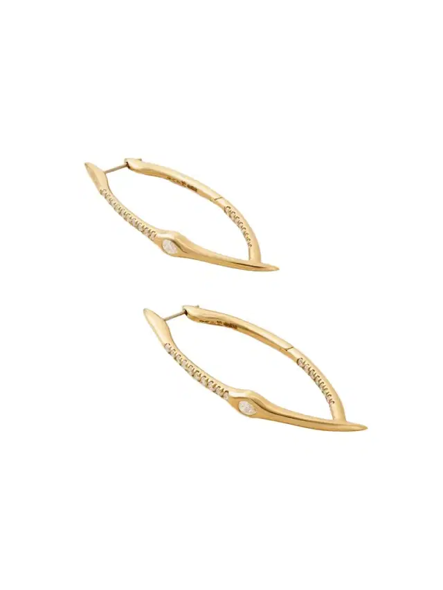 Axle 18-karat Gold Diamond Earrings